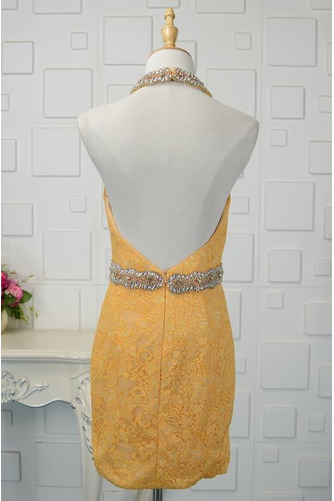 Robe de soirée Courte Dentelle Petit collier circulaire fin Naturel taille - Page 3