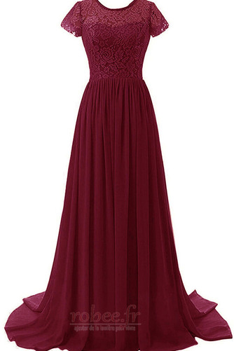 Robe de soirée Naturel taille Vente Dentelle A-ligne Sauge Manche Courte - Page 20