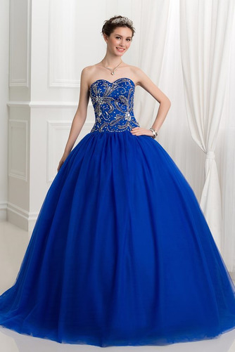 Robe de bal Col en Cœur Sans Manches Plissé Longueur de plancher - Page 1