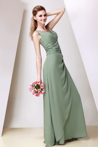 Robe de demoiselle d'honneur Hiver Formelle Mousseline Train de balayage - Page 3