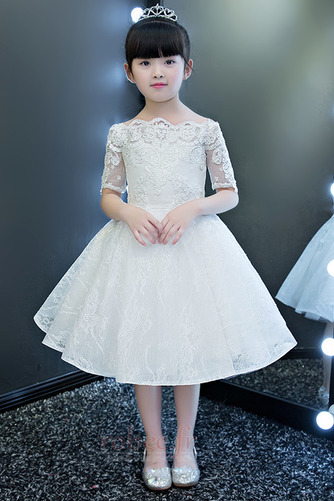 Robe de fille de fleur Printemps Montrer Longueur de genou Formelle - Page 1