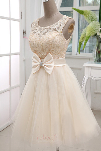 Robe de demoiselle d'honneur Blanche Norme Col U Profond Naturel taille - Page 3