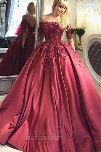 Robe de bal Formelle Manche Aérienne Ballon Longue Fourreau Avec Bijoux - Page 1