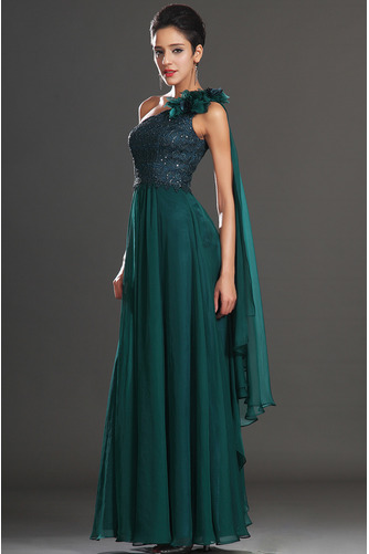 Robe de soirée Longue Une épaule Epurée Naturel taille Maigre - Page 5