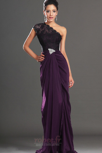 Robe de bal Une épaule Couvert de Dentelle semi-halter Ouverture Latérale - Page 2