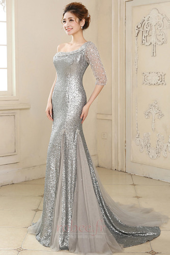 Robe de soirée Paillettes Printemps Cérémonial Glissière 3/4 Manche - Page 2