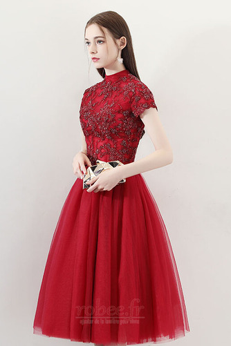 Robe de soirée Mi-longues aligne Naturel taille Chic Ballon Manche de T-shirt - Page 6