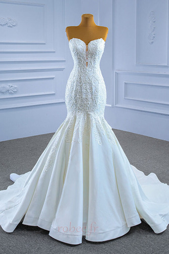 Robe de mariée Chaussez Fourreau Avec Bijoux Longue Naturel taille - Page 1