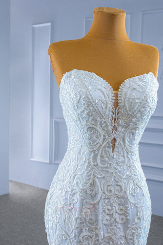 Robe de mariée Chaussez Fourreau Avec Bijoux Longue Naturel taille - Page 7