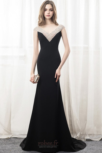 Robe de soirée Sans Manches Satin Sirène Perlé Médium Epurée - Page 4