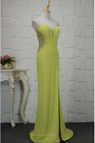 Robe de soirée Traîne Courte Elégant Norme Maigre col coeur Sans Manches - Page 3