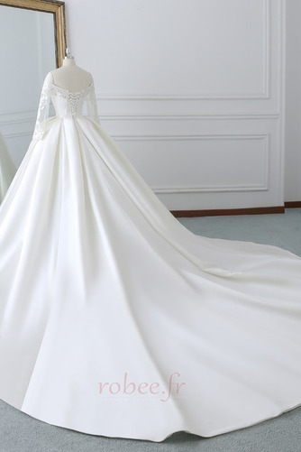 Robe de mariée Pomme Elégant Naturel taille Laçage A-ligne Chapelle - Page 2