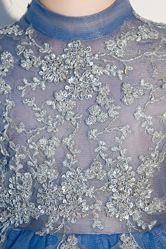 Robe de fille de fleur Tulle Col haut Fourreau Avec Bijoux Manche Courte - Page 7