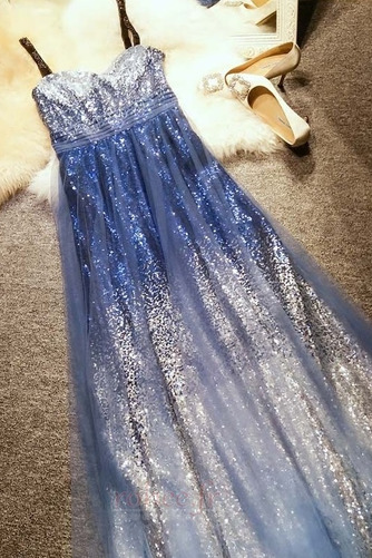 Robe de bal Pailleté Lacez vers le haut Tulle Scintillait Longueur Cheville - Page 7