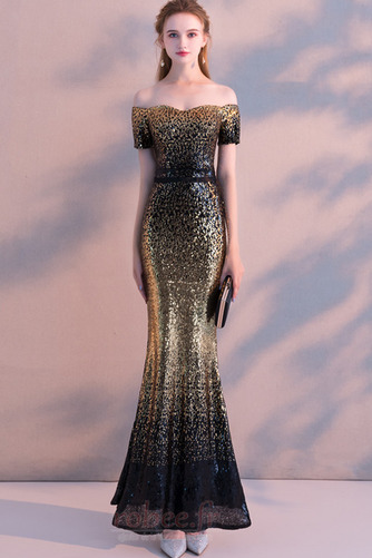 Robe de bal Scintillait Printemps Glissière Manche de T-shirt - Page 1