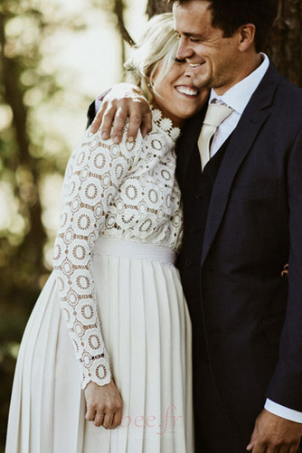 Robe de mariée Taille haute Elégant Longueur de plancher Couvert de Dentelle - Page 7