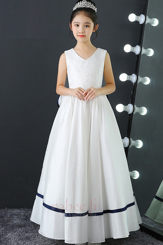 Robe de fille de fleur Cérémonie Epurée Dentelle Printemps Couvert de Dentelle - Page 1