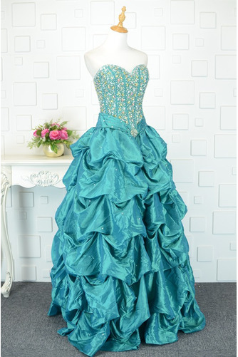 Robe de bal Col en Cœur Perle Sans Manches Étoilé Basque Taffetas - Page 2