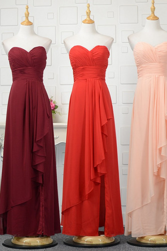 Robe de demoiselle d'honneur Fourreau pli Laçage Longueur de plancher - Page 6