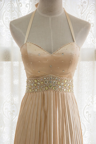 Robe de demoiselle d'honneur Mousseline aligne Laçage Fête Sans Manches - Page 3