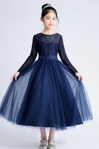 Robe de fille de fleur Dentelle Fermeture à glissière Epurée - Page 1