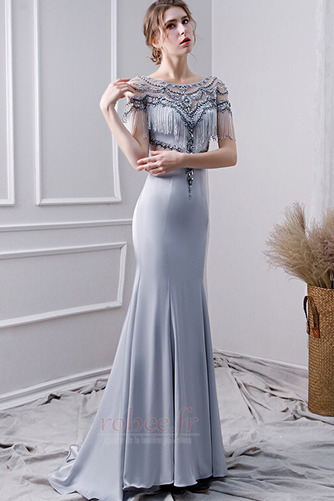 Robe de soirée Corsage Avec Bijoux Étoilé Naturel taille Soie - Page 3