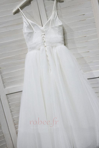 Robe de mariée Médium Dentelle Laçage Elégant Sans Manches Longueur Mollet - Page 2