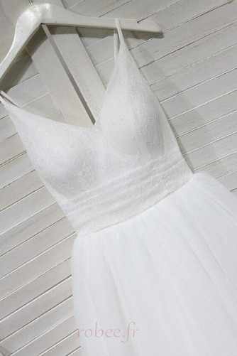 Robe de mariée Médium Dentelle Laçage Elégant Sans Manches Longueur Mollet - Page 5