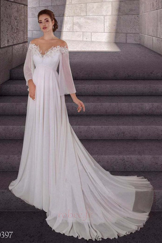 Robe de mariage Manche Lâche Epurée taille haut Grossesse Taille haute - Page 3