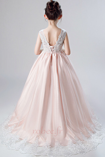 Robe de fille de fleur Naturel taille Tulle Longue A-ligne Perlé - Page 2
