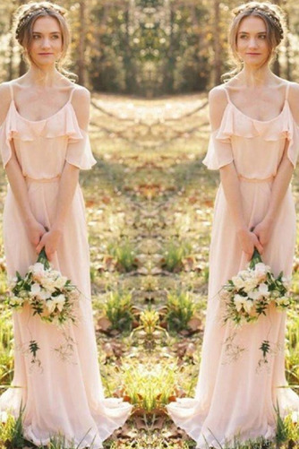 Robe de demoiselle d'honneur Chiffon Sans Manches Naturel taille - Page 2