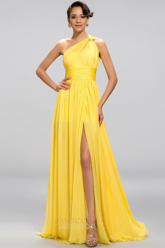 Robe de soirée Sexy A-ligne Mousseline Drapé Sans Manches Dos nu - Page 5