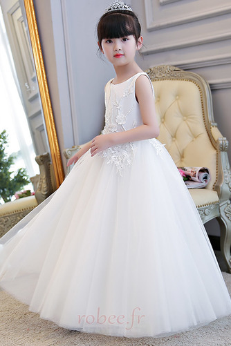 Robe de fille de fleur Dentelle Dentelle Cérémonial Longueur Cheville - Page 1