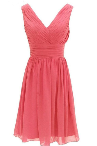 Robe de demoiselle d'honneur A-ligne rider Sommaire Col en V - Page 6