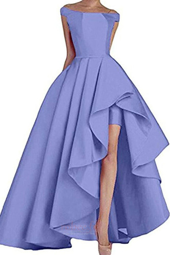 Robe de bal Sans Manches Naturel taille Asymétrique Chic Satin - Page 15