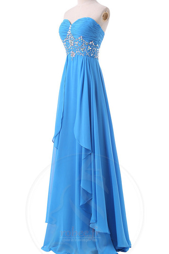 Robe de bal Lacez vers le haut Col en Cœur Été Perle Chiffon - Page 3