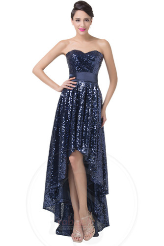 Robe de cocktail Asymétrique Drapé Asymétrique Col en Cœur Été - Page 4