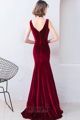 Robe de soirée Simple Drapé Naturel taille Col en V Foncé Col en V - Page 2