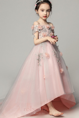 Robe de fille de fleur Satin Fleurs Été Fermeture à glissière - Page 4