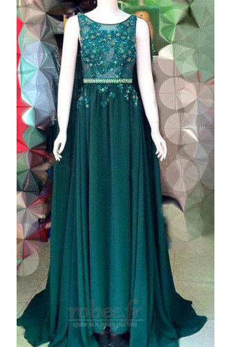 Robe de soirée Haut Bas A-ligne Traîne Courte Appliquer Naturel taille - Page 3