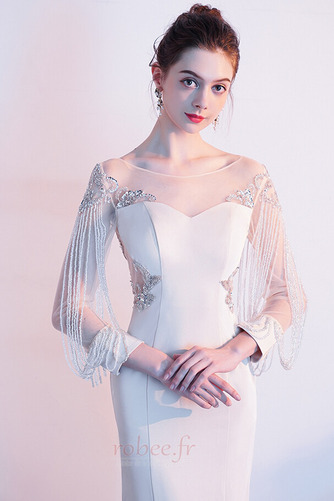 Robe de soirée Elégant Manche Aérienne élancé Col Bateau Drapé - Page 5