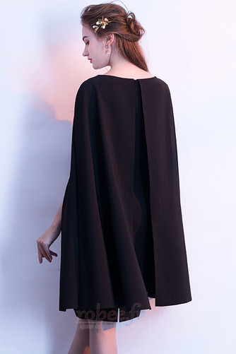 Robe de cocktail Satin Epurée a ligne Longueur de genou Fermeture éclair - Page 2