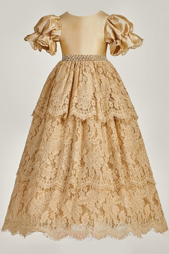 Robe de fille de fleur Orné de Nœud à Boucle Chapeau Longue Cérémonie - Page 6