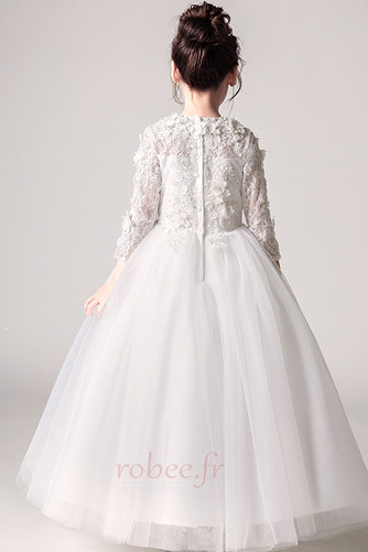 Robe de fille de fleur gossamer Naturel taille A-ligne Orné de Rosette - Page 2