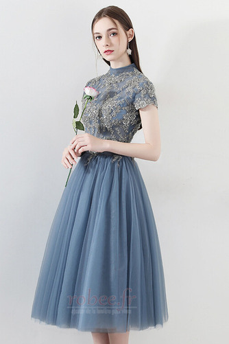 Robe de soirée Mi-longues aligne Naturel taille Chic Ballon Manche de T-shirt - Page 3