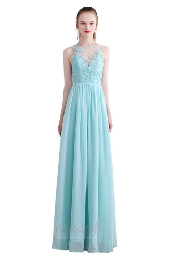 Robe de demoiselle d'honneur A-ligne Chiffon Col de chemise t - Page 4