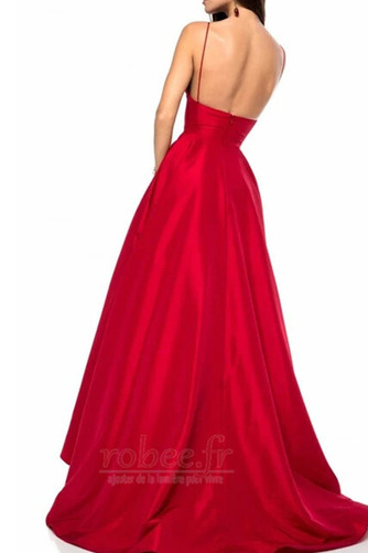 Robe de soirée Bretelles Spaghetti Glissière Naturel taille A-ligne - Page 3