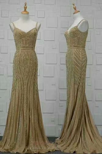 Robe de soirée Tulle Naturel taille semi-couverte Étoilé Corsage Avec Bijoux - Page 3