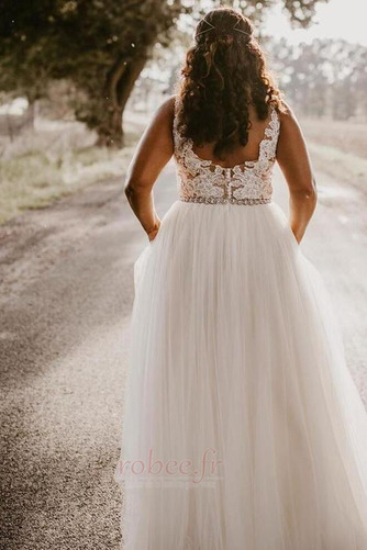 Robe de mariée Col en V Foncé Décalcomanie gossamer Plus la taille - Page 2