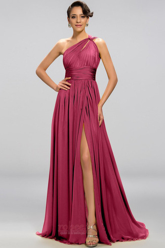 Robe de soirée Sexy A-ligne Mousseline Drapé Sans Manches Dos nu - Page 9